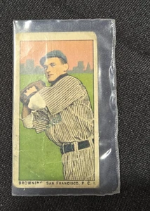 T-212 Obak PCL Frank Browning 1910 sellos de San Francisco tigres de Detroit 32 victorias - Imagen 1 de 2
