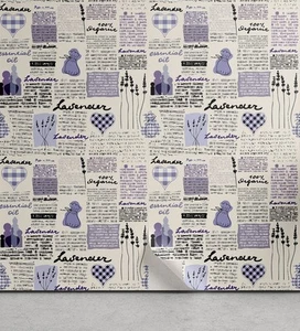 Old Newspaper Peel & Stick Wallpaper for Home, Lavender Retro Pattern Plaid H... - Picture 1 of 8