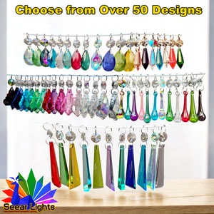 5 Cristales Atrapasol Gotas Cuentas de Vidrio Araña Luz Prismas Piezas De Colección - Imagen 1 de 252