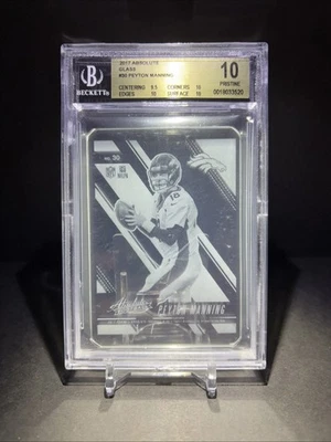 2017 Panini Absolute - Glass Peyton Manning #30 Beckett 10 Pristine - Image 1 of 2