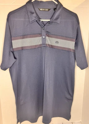 Camisa polo de golf para hombre Travis Matthews - nítida (azul) manga corta talla grande  Foto 1 de 4