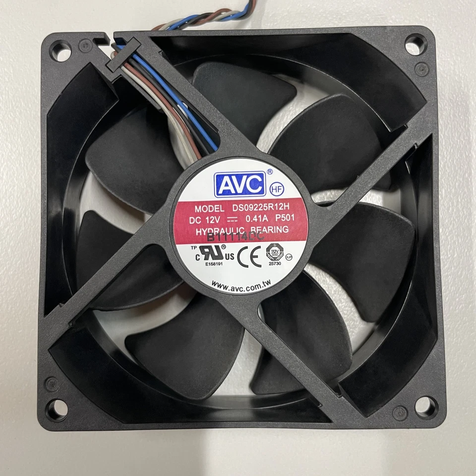 Genuine AVC 9cm 12V 0.41A 4 Pin Case Fan HP Compaq 4000 636922-001 DS09225R12H - Image 1 of 4