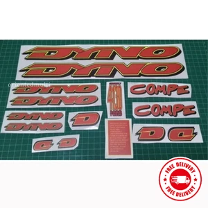 BMX Dyno GT Compe Red Yellow Decals Transparent Printed Sticker FREE SHIPPING US - Picture 1 of 2