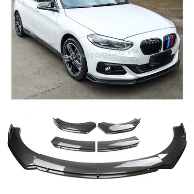 Carbon Fiber Style Front Bumper Lip Spoiler Splitter Lower Chin Body Kit For BMW Foto 1 de 4