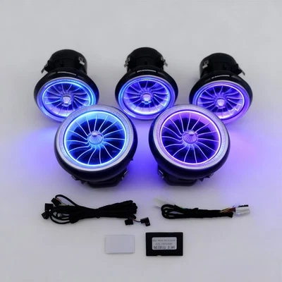 Iluminación ambiental LED de ventilación de aire para Mercedes-Benz W176 W117 W156 - 5 piezas - 12 colores Foto 1 de 4