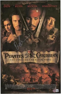 Orlando Bloom Pirates of the Caribbean Signed 12x18 Curse of Black Pearl Poster - Picture 1 of 1