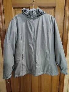 Champion Performance Mens 3 In 1 Jacket Gray Waist Length Hooded Pocket Zip 1XL - Picture 1 of 7