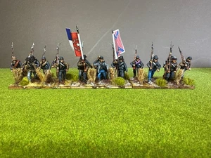 Wilsons Miniatures Painted and Based 28mm ACW Confederate Infantry Battalion - Picture 1 of 5