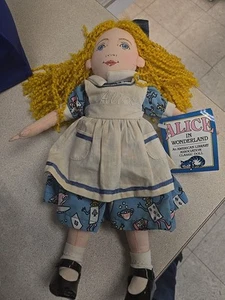 Vintage Alice And Wonderland Plush Doll 1991 European Doll Collection - Picture 1 of 7