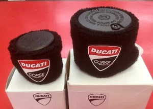 Ducati Corse Front Brake + Clutch Reservoir Covers NEW GENUINE DUCATI PARTS - Picture 1 of 5