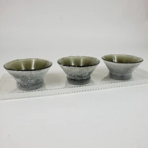 Pottery Barn Laguna Candle Holders x 3 Green (For Tea Lights) - Read - Picture 1 of 4