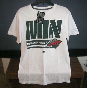 NWT Men's Minnesota Wild Hockey T-Shirt Majestic Size M Officially Licensed