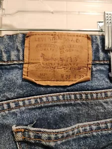 Pantalones de mezclilla azul vintage Levis 517 corte naranja pestaña hechos en EE. UU. 38x32 para hombre años 90 y2K - Imagen 1 de 9