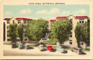 Hotel Noble Blytheville Arkansas Linen Postcard - Picture 1 of 2