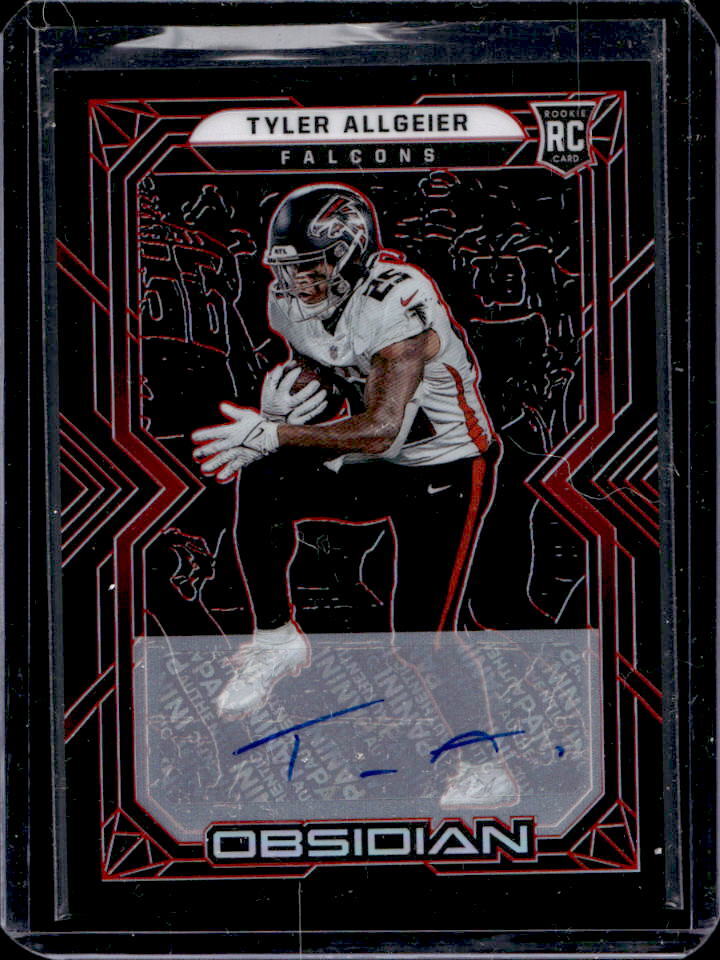 2022 Obsidian Tyler Allgeier Red Electric Etch Rookie Auto RC #/10 Falcons