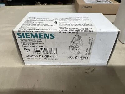 Siemens 3SB36 01-2PA11 Selector Switch Black 2 Position - Image 1 of 2
