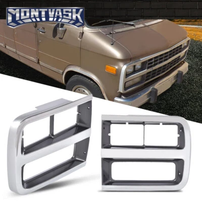 Par de faros puerta izquierda+derecha aptos para 92-95 Chevy G10 G20 G30 P30 Foto 1 de 4