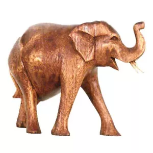 Elefant Holz Figur Skulptur Abstrakt Holzfigur Afrika Asia Glücksbringer Deko - Bild 1 von 7
