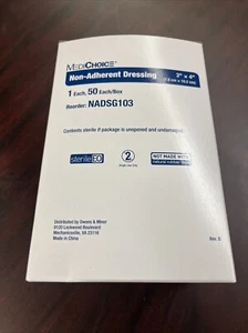 MediChoice Nicht haftender Verband 1 Schachtel mit je 50 REF: NADSG103 3"x4" - Bild 1 von 3