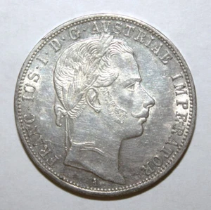 S2 - Austria 1 Florin 1859-A Choice Uncirculated Silver Coin - Franz Josef I - Picture 1 of 2
