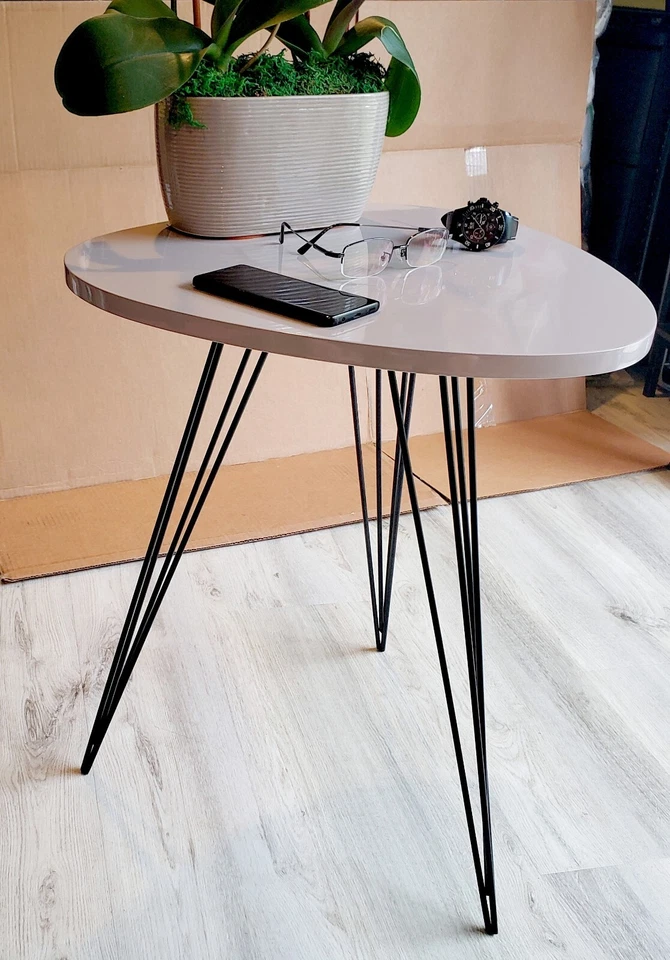 Safavieh Wolcott Mid-Century Modern Side Table, Taupe and Black - Image 1 of 4