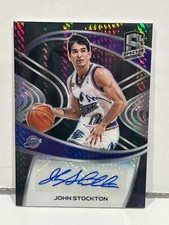 2020-21 Panini Spectra Prizm Celestial Signatures John Stockton auto/10 #SIG-JST