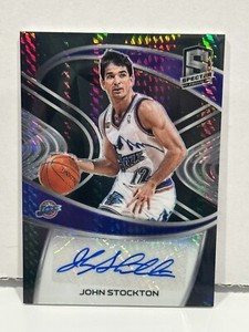 2020-21 Panini Spectra Prizm Celestial Signatures John Stockton auto/10 #SIG-JST