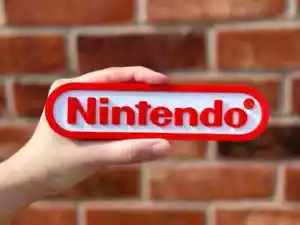 Nintendo Logo insegna colorata arte 3D accessorio da scrivania - Imagen 1 de 4