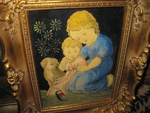 HUBER-SULZEMOOS Hans, *1873 Kleine Kinder beim spielen - Bild 1 von 1