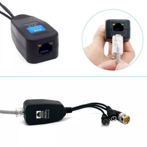 4K 8MP 1Pairs Twisted PVD Video Audio Balun Power Data CCTV BNC to RJ45 CAT5/6 - Picture 1 of 4