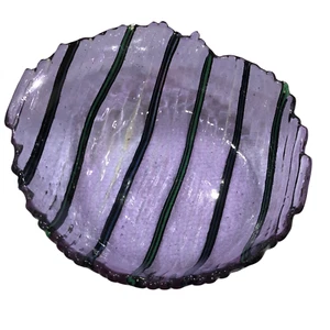 Schmelzglasschale gestreift lila, grün, blau & schwarz Handarbeit Handwerker - 0005 - Bild 1 von 7