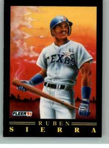 1991 Fleer Pro-Visions Insert Ruben Sierra *** Card # 3 of 12 *** Rangers - Picture 1 of 2