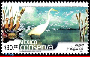 2274 MEXICO 2002 CONSERVATION, LAKES AND LAGOONS, BIRDS, (30.00P), MNH - Picture 1 of 2