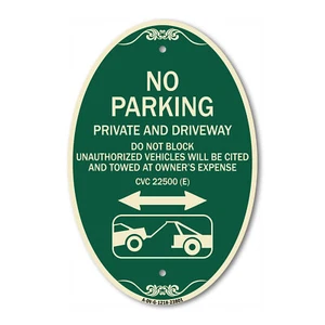 No Parking - Private and Active Driveway Do Not Block Unauthorized Vehicles Will - Picture 1 of 4