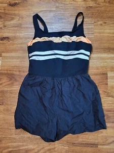 Robby Len Vintage Striped Shorts 1 Piece Bathingsuit Size 10 - Picture 1 of 5