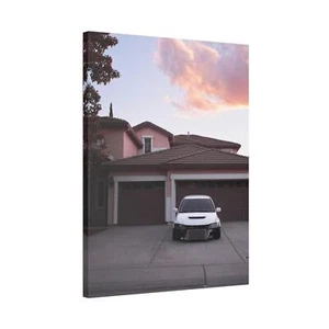 Mitsubishi Evo 8 High Resolution Museum Quality Vertical Car Canvas Print #001 - Picture 1 of 10