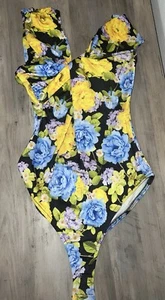 ZARA geblümter Body schulterfrei, Drehknoten, Größe Small, Damen, neu mit Etikett - Bild 1 von 9