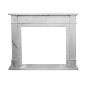 Frame Decorative for Fireplace White Marble Fireplace Mantel L150 - Picture 1 of 6