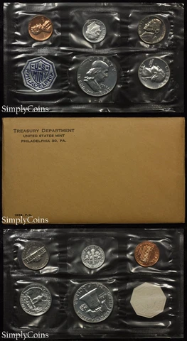 1963 Proof Set Original Envelope COA US Silver Coin Lot Mint MQ Cover