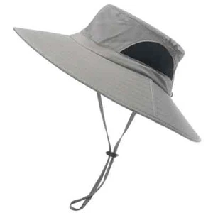 Men's Light Gray UV-Proof Breathable Fishing Bucket Hat - Picture 1 of 2