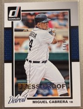 2014 Miguel Cabrera Donruss - Press Proof Gold /99 Detroit Tigers