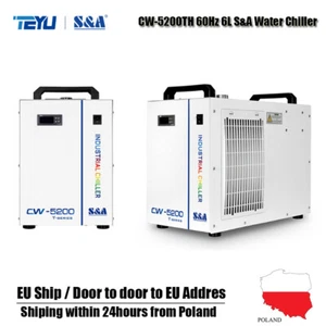 Enfriador de agua industrial original S&A CW-5200 para enfriamiento grabador láser de CO2 UE - Imagen 1 de 1