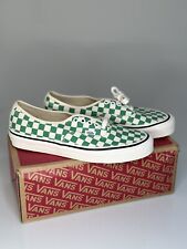 Vans Authentic Anaheim Factory Emerald Checker Skate Shoes RRP £55