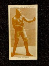 JACK JOHNSON 1938 Churchman's Cigarettes - Boxing Celebrities #20 VG Centered