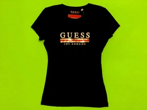 GUESS Los Angeles Women’s Short Sleeve T-Shirt Size XS Navy Blue w/Silver - Picture 1 of 12