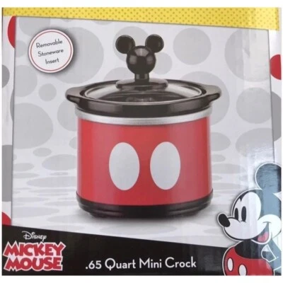 Disney Mickey Mouse .65 Quart Mini Crock Pot Slow Cooker Removable Stoneware - Image 1 of 4