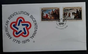 1976 Rwanda 200th Anniv US Revolution FDC ties 2 stamps Kigali - Picture 1 of 2