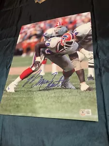 BUFFALO BILLS BRUCE SMITH #78 SIGNED 11X14 PHOTO HOF 2009 Stance Pose Beckett - Picture 1 of 1