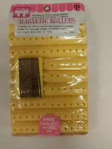 Vintage Hair Rollers! Magnetic! Large Rollers! Pack of 18! 7/8 inch! NICE ITEM! - Picture 1 of 10