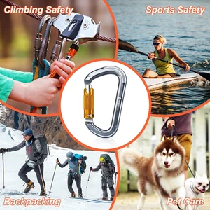 28KN Auto-Lock Kletterkarabiner UIAA & CE zertifiziert, strapazierfähig, 1 Stück - Bild 1 von 9